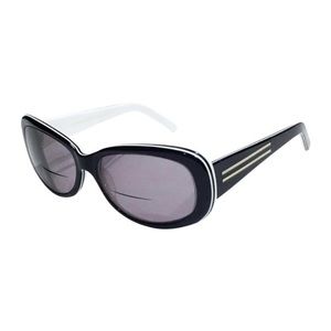 Runway Sunwear retro black and white frames